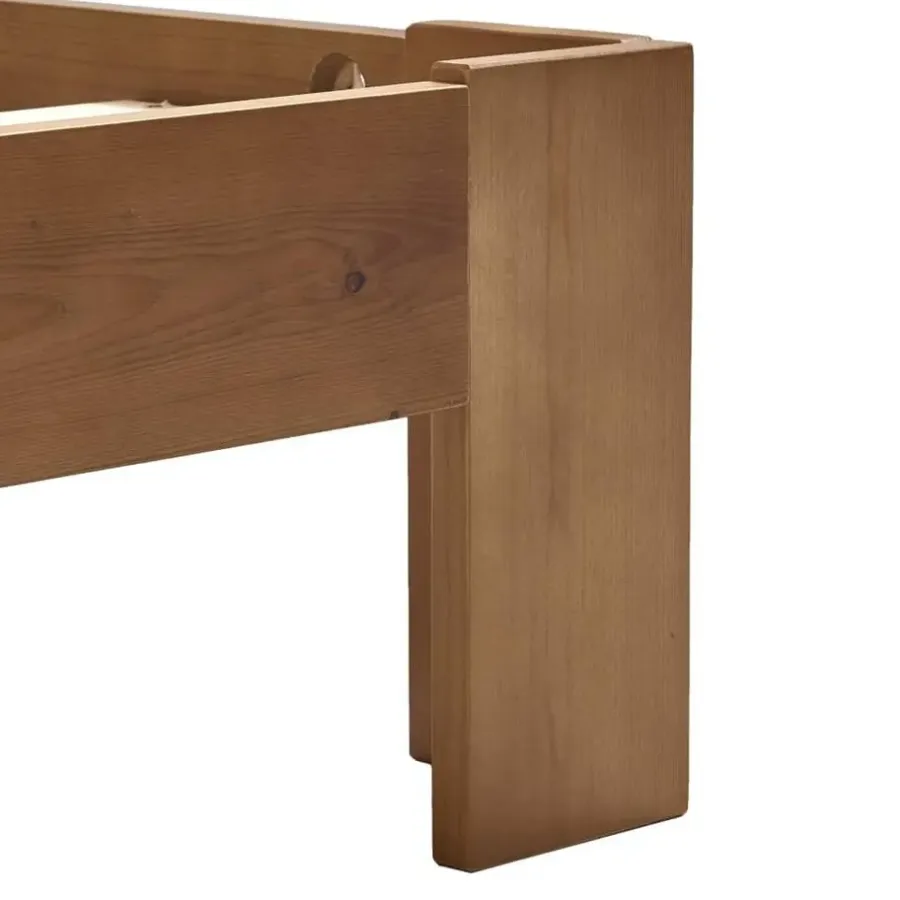 Twijfelaars-vidaXL - Bed frame met hoofdbord - Honingbruin - Grenenhout - 140x200 cm