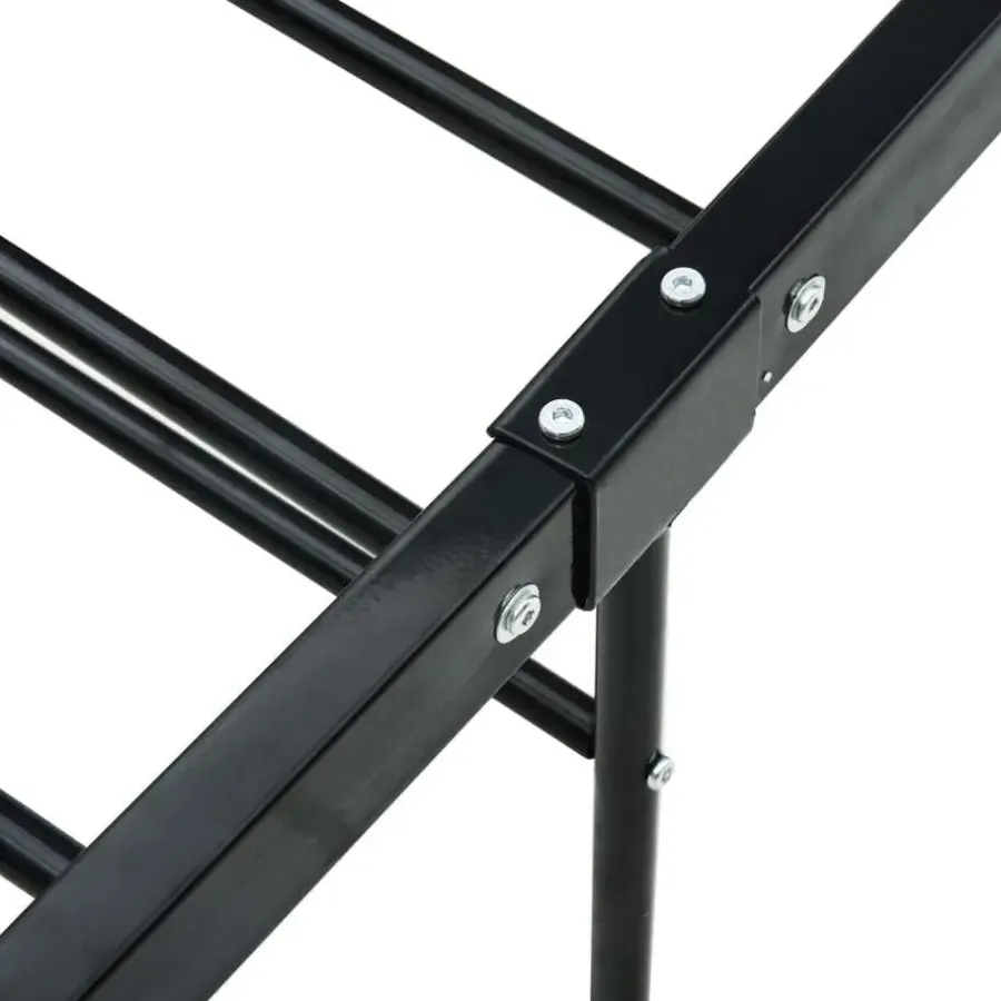 vidaXL - Bed frame met hoofdeinde - Zwart - Metaal - 100x200 cm