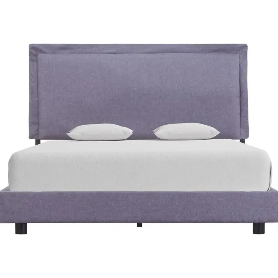 vidaXL - Bed frame met hoofdbord - Lichtgrijs - Stof - 140x200 cm