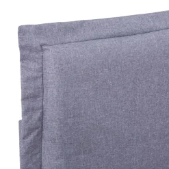 vidaXL - Bed frame met hoofdbord - Lichtgrijs - Stof - 140x200 cm