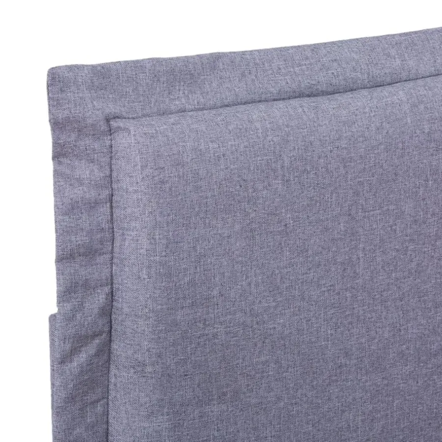 vidaXL - Bed frame met hoofdbord - Lichtgrijs - Stof - 140x200 cm