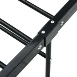 2-Persoons Bedden-vidaXL - Bed frame met hoofdeinde - Zonder matras - Zwart - Metaal - 140x200 cm
