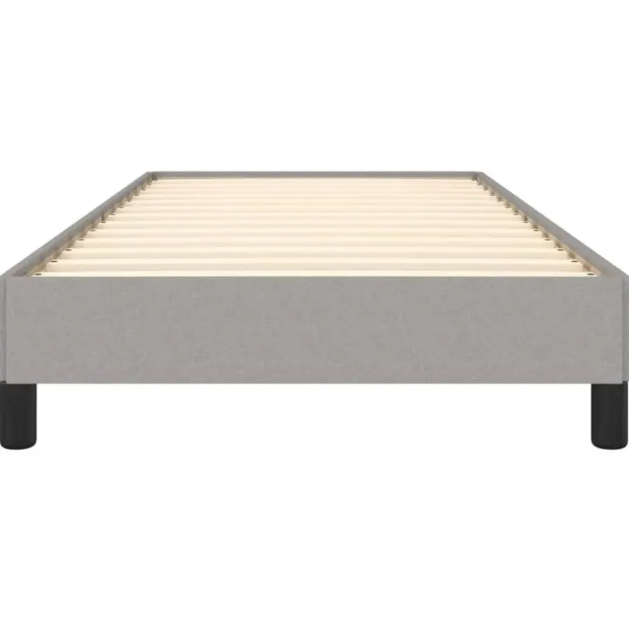 vidaXL - Bed frame met hout lattenbodem - Lichtgrijs - Stof - 90x200 cm