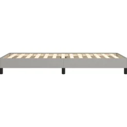 vidaXL - Bed frame met hout lattenbodem - Lichtgrijs - Stof - 90x200 cm