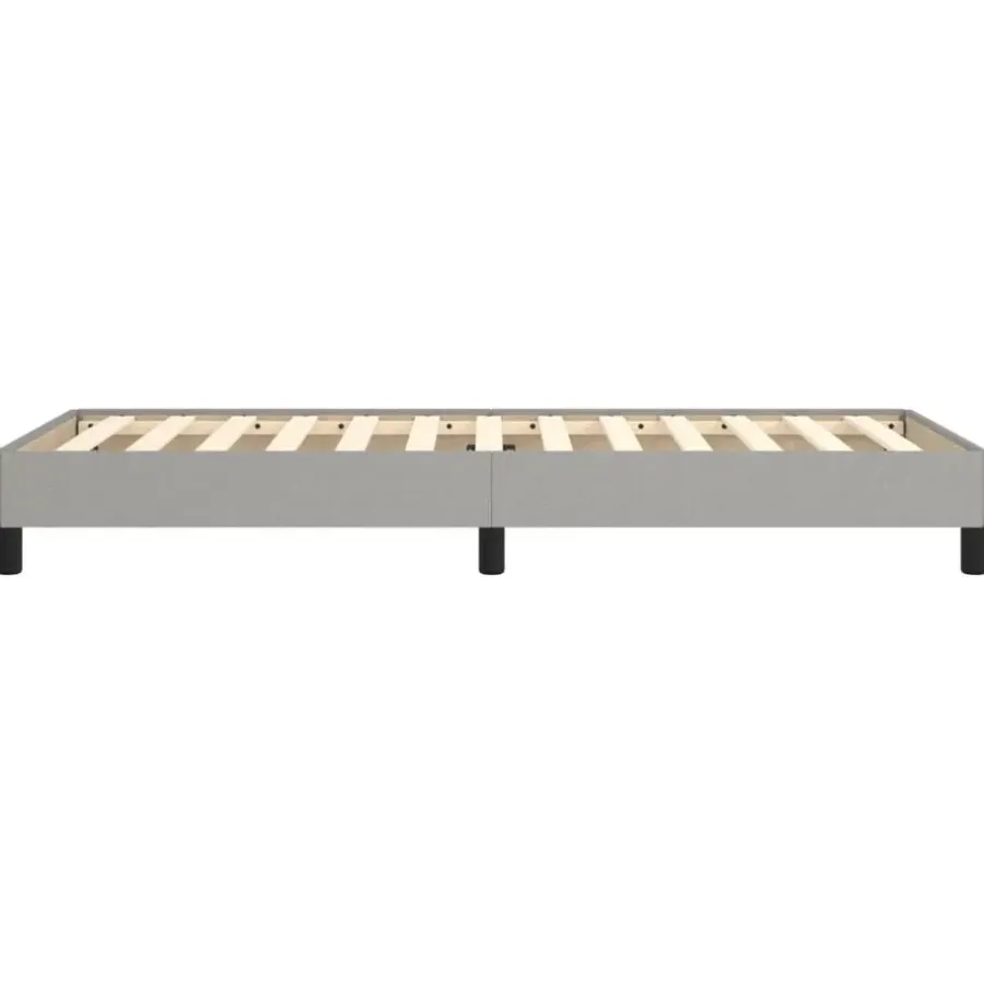 vidaXL - Bed frame met hout lattenbodem - Lichtgrijs - Stof - 90x200 cm
