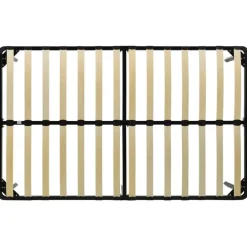 vidaXL - Bed frame met hout lattenbodem - Zwart - Metaal - 120x200 cm