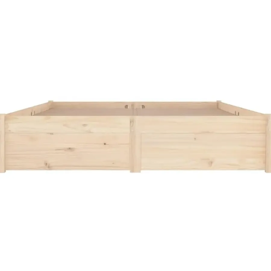 vidaXL - Bed frame met lades - Naturel - Massief grenenhout - 140x200 cm