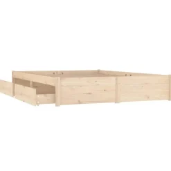 vidaXL - Bed frame met lades - Naturel - Massief grenenhout - 140x200 cm