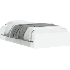 vidaXL - Bed frame met lades - Wit - Bewerkt hout - 90x200 cm