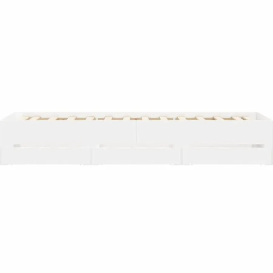 vidaXL - Bed frame met lades - Wit - Bewerkt hout - 90x200 cm