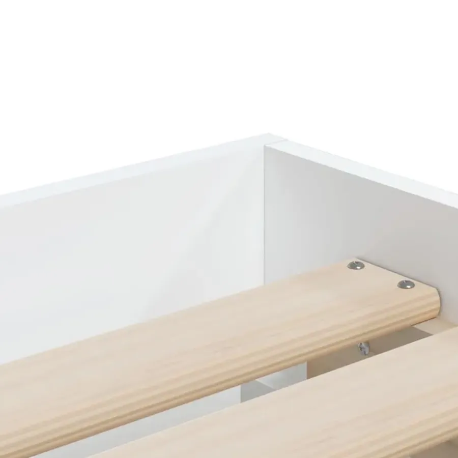 vidaXL - Bed frame met lades - Wit - Bewerkt hout - 90x200 cm