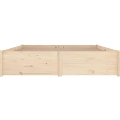 Twijfelaars-vidaXL - Bed frame met lades - Naturel - Massief grenenhout - 180x200 cm