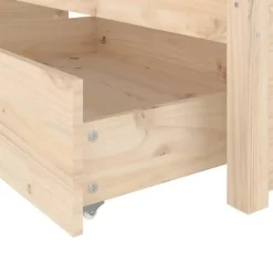 Twijfelaars-vidaXL - Bed frame met lades - Naturel - Massief grenenhout - 180x200 cm