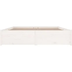 Twijfelaars-vidaXL - Bed frame met lades - wit - Massief grenenhout - 120x200 cm