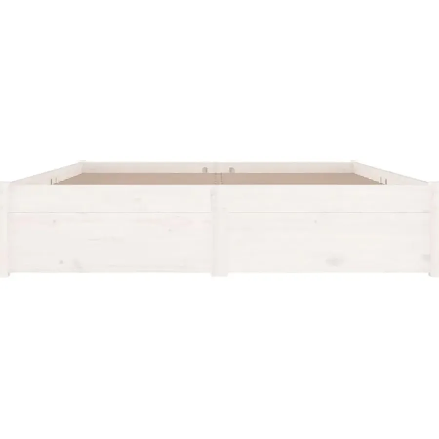 Twijfelaars-vidaXL - Bed frame met lades - wit - Massief grenenhout - 120x200 cm