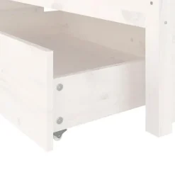 Twijfelaars-vidaXL - Bed frame met lades - wit - Massief grenenhout - 120x200 cm