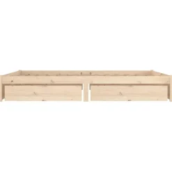 vidaXL - Bed frame met lades - Naturel - Massief grenenhout - 160x200 cm