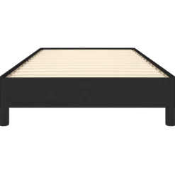 vidaXL - Bed frame met lattenbodem zonder matras - Zwart - Stof - 90x200 cm