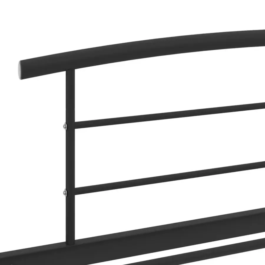 vidaXL - Bed frame met lattenbodem - Zwart - Metaal - 90x200 cm
