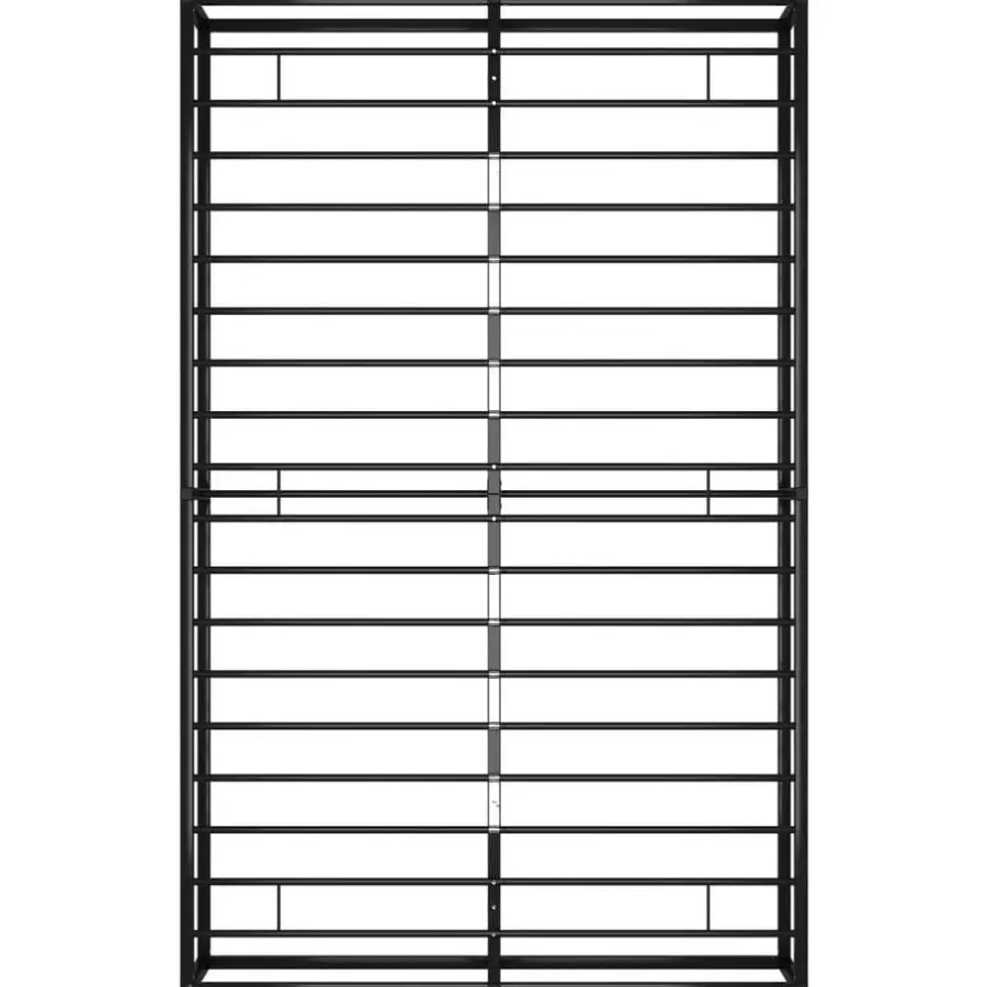 Twijfelaars-vidaXL - Bed frame met latternbodem - Zwart - Metaal - 120x200 cm