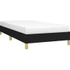 1-Persoons Bedden-vidaXL - Bed frame met lattenbodem zonder matras Zwart - Stof - 90x200 cm