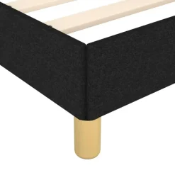 1-Persoons Bedden-vidaXL - Bed frame met lattenbodem zonder matras Zwart - Stof - 90x200 cm