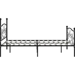 vidaXL - Bed frame met lattenbodem - Zwart - Metaal - 180x200 cm
