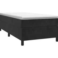 vidaXL - Bed frame met matras - Zwart - Fluweel - 90x200 cm