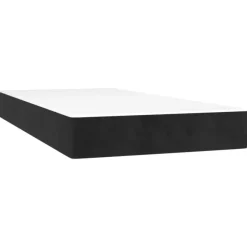 vidaXL - Bed frame met matras - Zwart - Fluweel - 90x200 cm