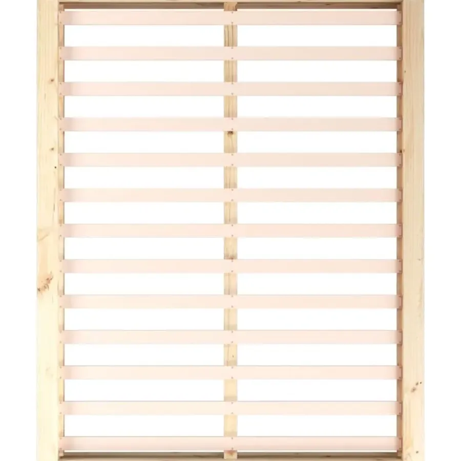 Twijfelaars-vidaXL - Bed frame met opbergruimte - Naturel - Massief hout - 1400x200 cm