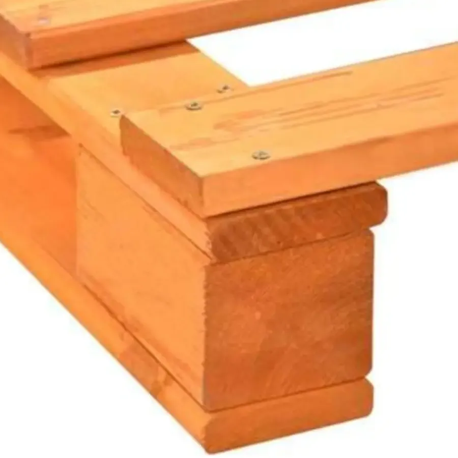 2-Persoons Bedden-vidaXL - Bed frame pallet - Bruin - Massief grenenhout - 180x200 cm
