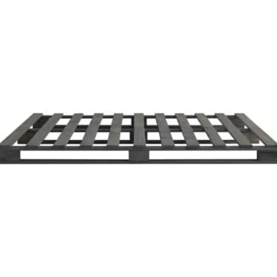 vidaXL - Bed frame pallet - Grijs - Massief grenenhout - 120x200 cm