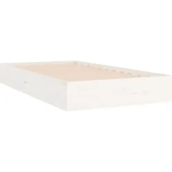 1-Persoons Bedden-vidaXL - Bed frame pallet - Wit - Massief hout - 90x200 cm