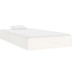 1-Persoons Bedden-vidaXL - Bed frame pallet - Wit - Massief hout - 90x200 cm
