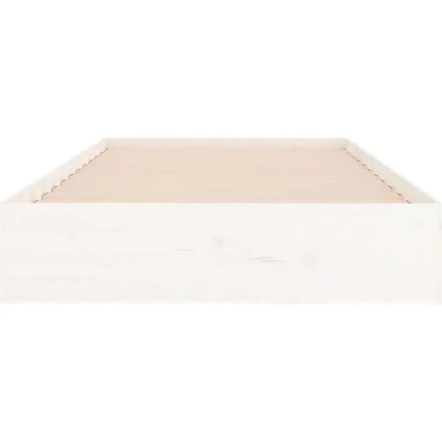 1-Persoons Bedden-vidaXL - Bed frame pallet - Wit - Massief hout - 90x200 cm