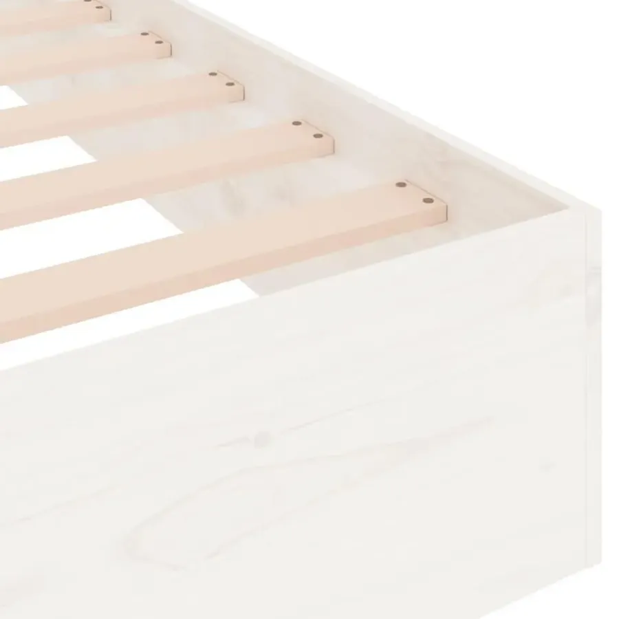 1-Persoons Bedden-vidaXL - Bed frame pallet - Wit - Massief hout - 90x200 cm