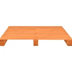 vidaXL - Bed frame pallet - Bruin - Massief grenenhout - 120x200 cm