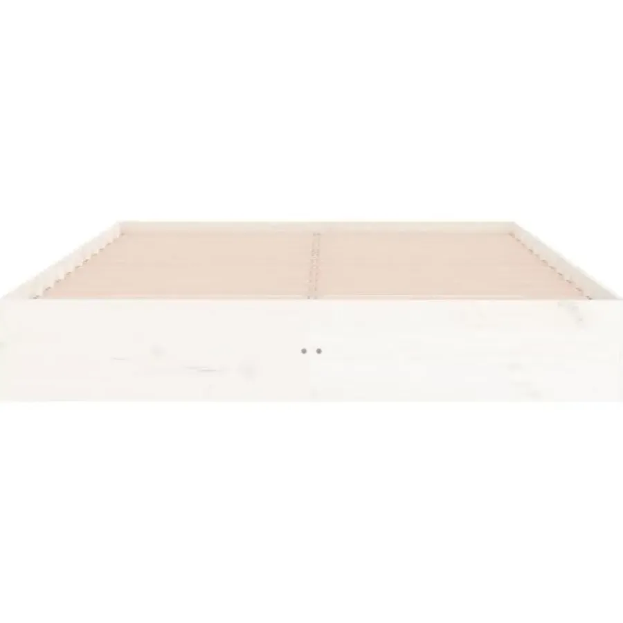 vidaXL - Bed frame pallet - Wit - Massief hout - 140x200 cm