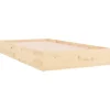 vidaXL - Bed frame pallet met lattenbodem - Naturel- Massief hout - 90x200 cm