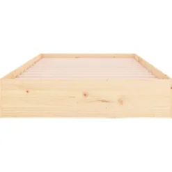 vidaXL - Bed frame pallet met lattenbodem - Naturel- Massief hout - 90x200 cm