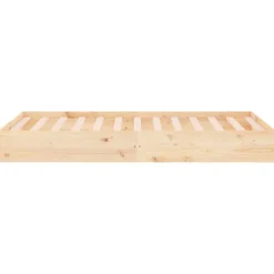 vidaXL - Bed frame pallet met lattenbodem - Naturel- Massief hout - 90x200 cm