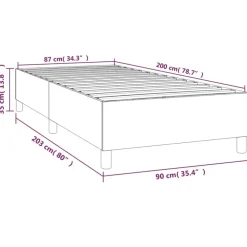 vidaXL - Bed frame zonder matras - Zwart - Fluweel - 90x200 cm