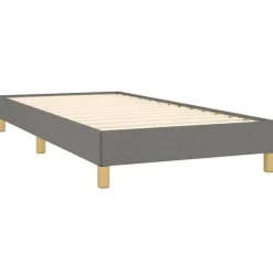 vidaXL - Bed frame zonder matras - Grijs en geel - Stof - 80x200 cm