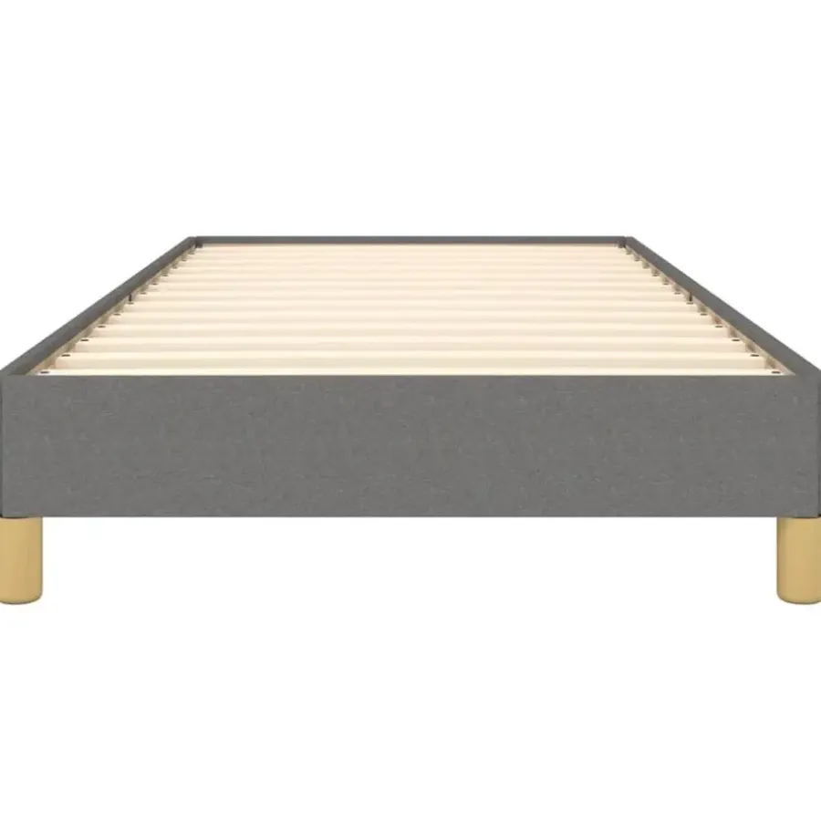 vidaXL - Bed frame zonder matras - Grijs en geel - Stof - 80x200 cm
