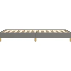 vidaXL - Bed frame zonder matras - Grijs en geel - Stof - 80x200 cm