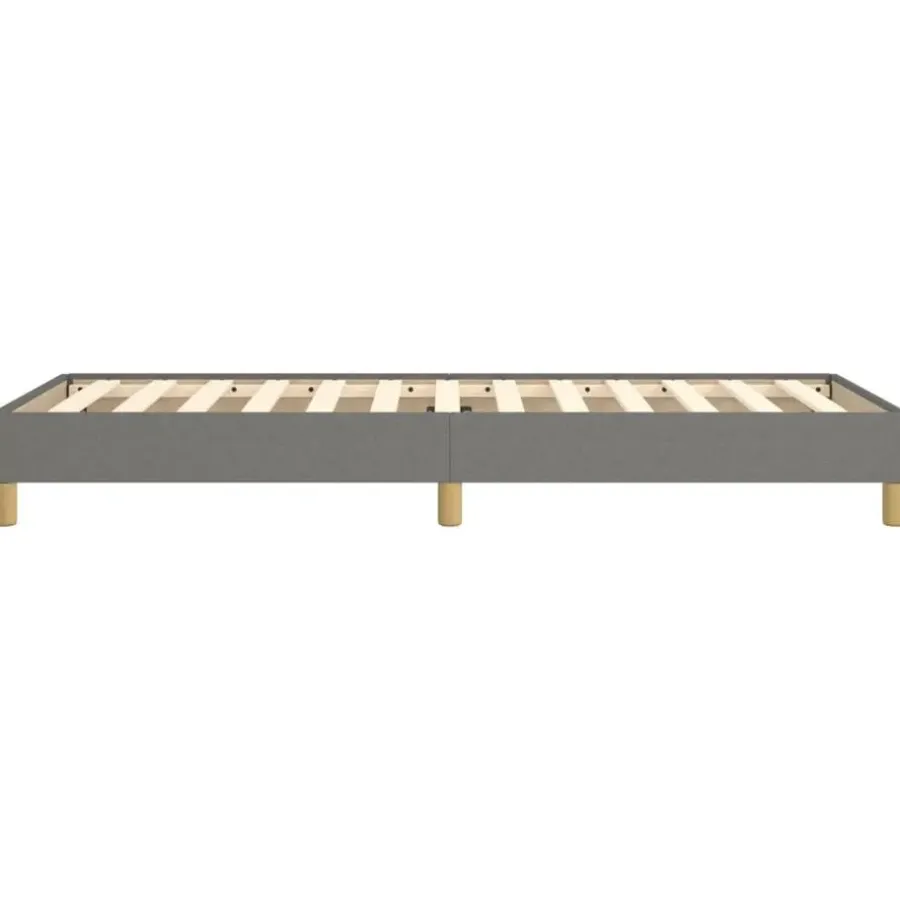vidaXL - Bed frame zonder matras - Grijs en geel - Stof - 80x200 cm