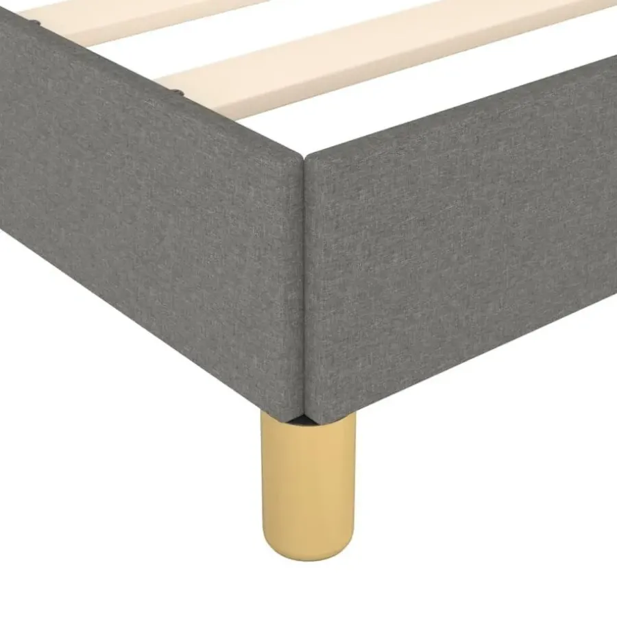 vidaXL - Bed frame zonder matras - Grijs en geel - Stof - 80x200 cm