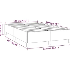vidaXL - Bed frame zonder matras - Lichtgrijs - Stof - 120x200 cm
