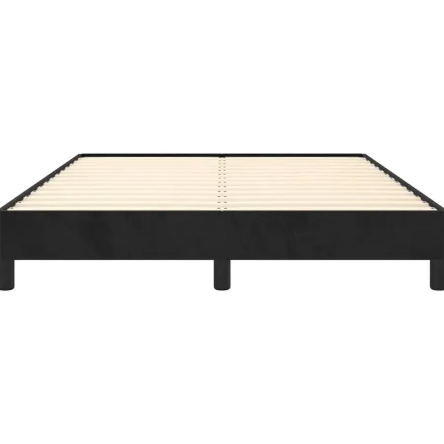 vidaXL - Bed frame zonder matras - Zwart - Fluweel - 140x200 cm