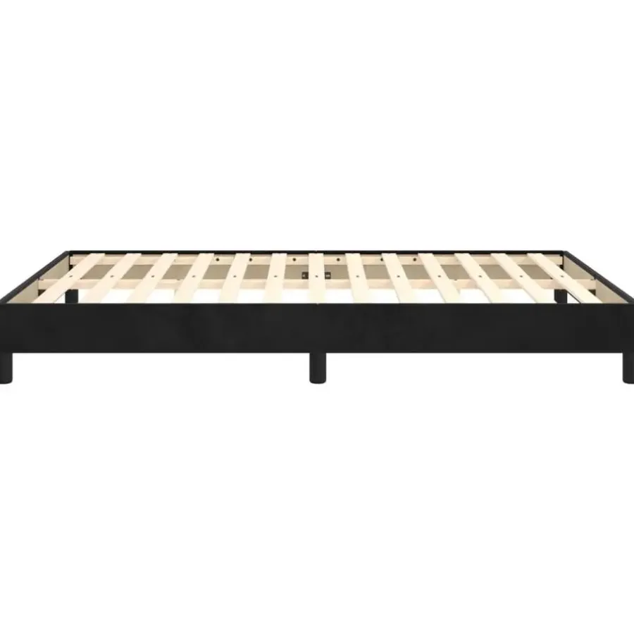 vidaXL - Bed frame zonder matras - Zwart - Fluweel - 140x200 cm